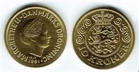 10 kr. 1991 i kv. S - fra Kgl. møntsæt