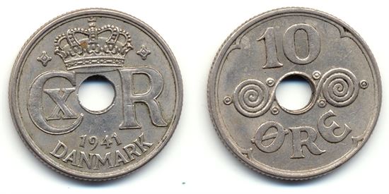 Færøerne: 10 øre 1941 i kv. 1+ - 01