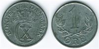 1 øre 1942 i kv. (01) - minipletter - rester af møntskær