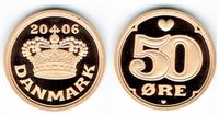 50 øre 2006 i kv. M - fra Kgl. Proof møntsæt