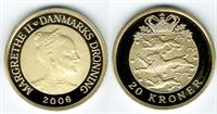 20 kr. 2006 i kv. M - fra Kgl. Proof møntsæt