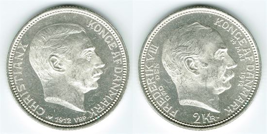 Erindringsmønt - Årgang 1912 2 kr. i kv. 01 - 0