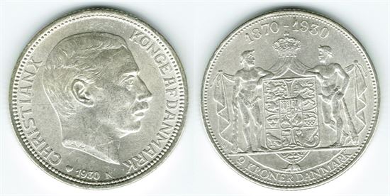Erindringsmønt - Årgang 1930 2 kr. i kv. 01