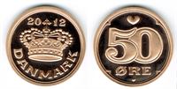 50 øre 2012 i kv. M - fra Kgl. Proof møntsæt