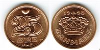 25 øre 1998 i kv. S - fra Kgl. møntsæt