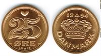 25 øre 1994 i kv. S - fra Kgl. møntsæt