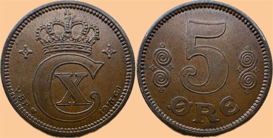 5 øre 1913 i kv. 01