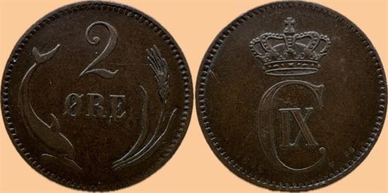 2 øre 1886 i kv. 1+