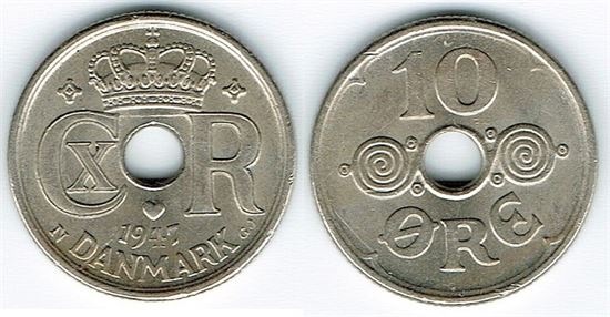 10 øre 1947 i kv. 01 - 0