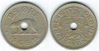 Grønland: 25 øre 1926 i kv. 1 - 1+ Sieg 2 med hul