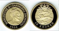 10 kr. 2006 i kv. M - fra Kgl. Proof møntsæt