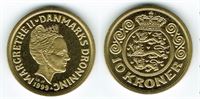 10 kr. 1999 i kv. S - M - Pragteksemplar med medaljeprægskarakter