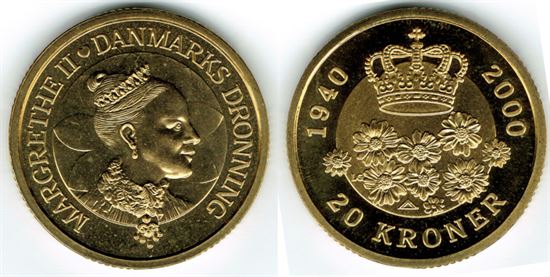 20 kr. 2000 i kv. S - Erindringsmønten