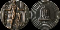 Medalje: Berlin olympiade 1936 - Otto Placzek - Deltagelsesmedalje