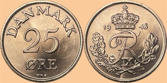 25 øre 1948 i kv. 0