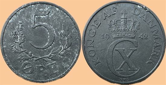 5 øre 1942 i kv. 01