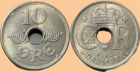 10 øre 1940 i kv. 0