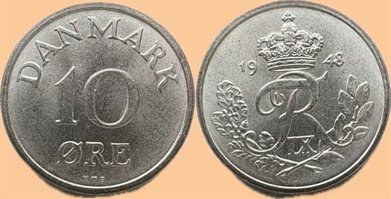 10 øre 1948 i kv. 0