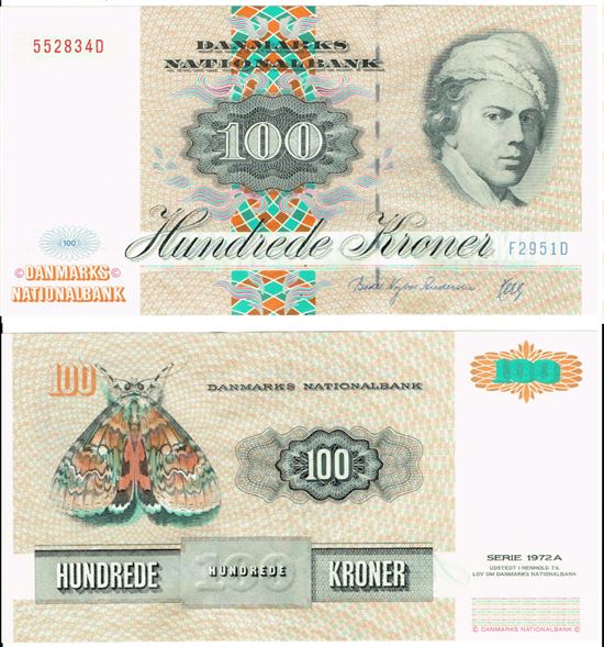 Seddel: 100 kr. 1995 F2951D i kv. 0