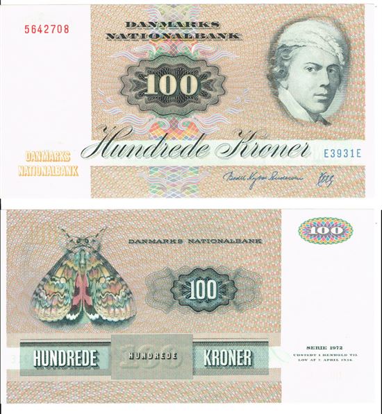 Seddel: 100 kr. 1993 E3931E i kv. 01 - 0