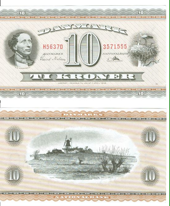 Seddel: 10 kr. 1963 H5637D i kv. 01