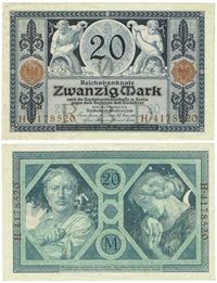 Seddel: Tyskland 20 mark 1915 i kv. 01