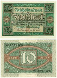 Seddel: Tyskland 10 mark 1920 i kv. 01 - 0