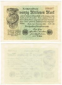 Seddel: Tyskland 20.000.000 mark 1923 i kv. 01 - 0