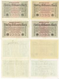 Seddel: Tyskland 50.000.000 mark 1923 i kv. 1+ - 01 4 stk. 