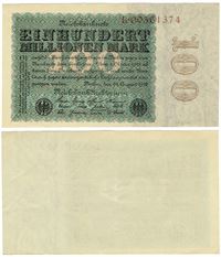 Seddel: Tyskland 100.000.000 mark 1923 i kv. 01