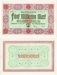 Seddel: Tyskland 5.000.000 mark 1923 i kv. 01 - 0