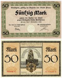 Seddel: Tyskland 50 mark 1922 i kv. 0