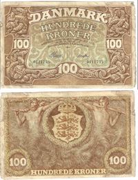 Seddel: 100 kr. 1930 uden bogstav i kv. 1+