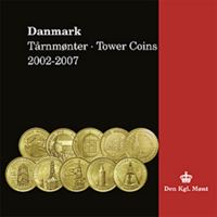 Kgl. møntsæt år 2002 - 2007 - Tårnmønterne