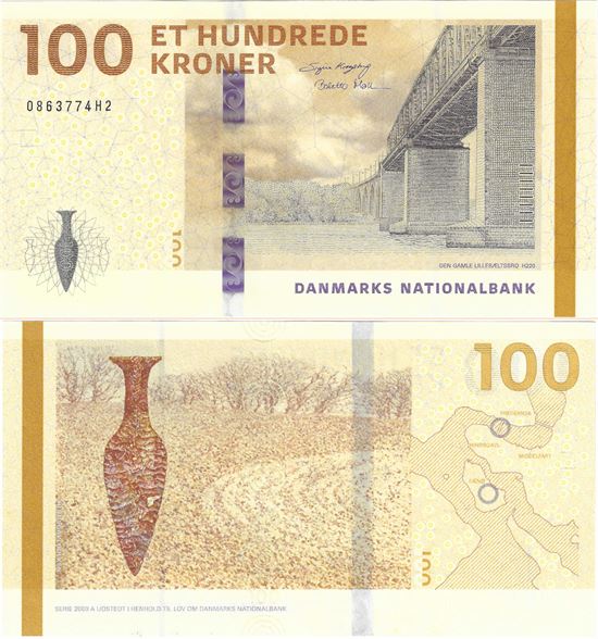 Seddel: 100 kr. 2020 Litra H2 i kv. 0